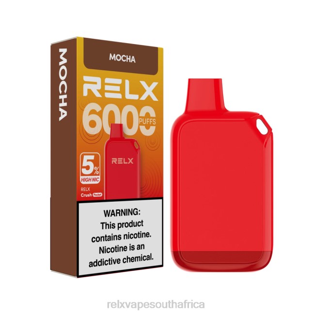 RELX Vape South Africa - RELX Crush Pocket 6000 5% High Nic Mocha 42N225
