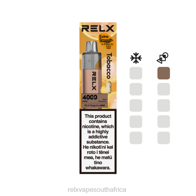 RELX South Africa - RELX MagicGo 4000 Disposable Vape Tobacco (Gold) 42N22