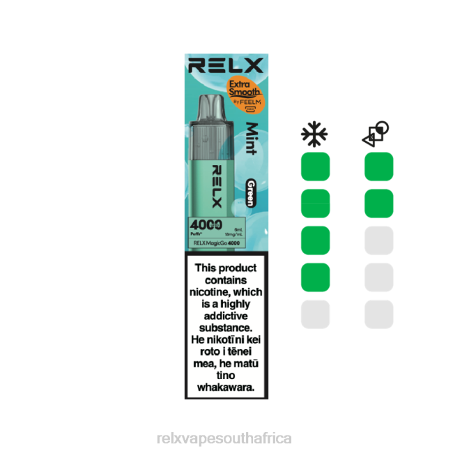 RELX Vape Flavours - RELX MagicGo 4000 Disposable Vape Mint (Green) 42N24