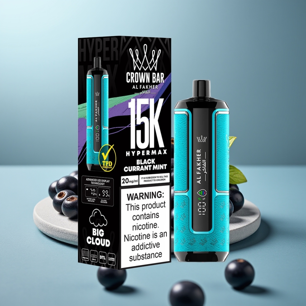 Al Fakher Crown Bar 15K Hypermax 22ml Blackcurrant Mint