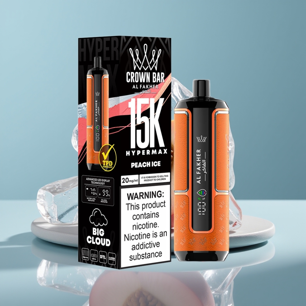 Al Fakher Crown Bar 15K Hypermax 22ml Peach Ice