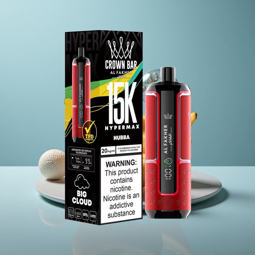 Al Fakher Crown Bar 15K Hypermax Hubba 22ml Disposable Vape Kit