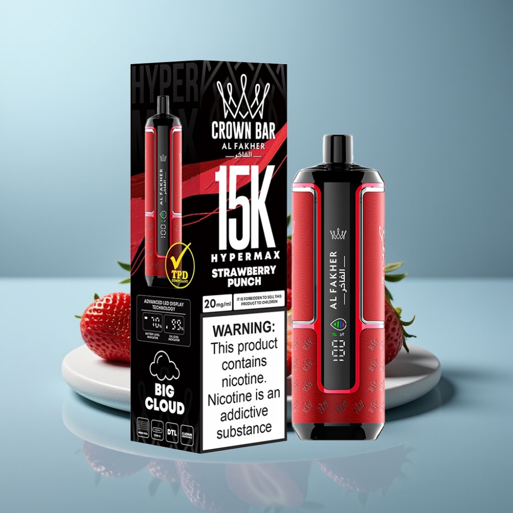 Al Fakher Crown Bar 15K Hypermax Strawberry Punch 22ml DTL
