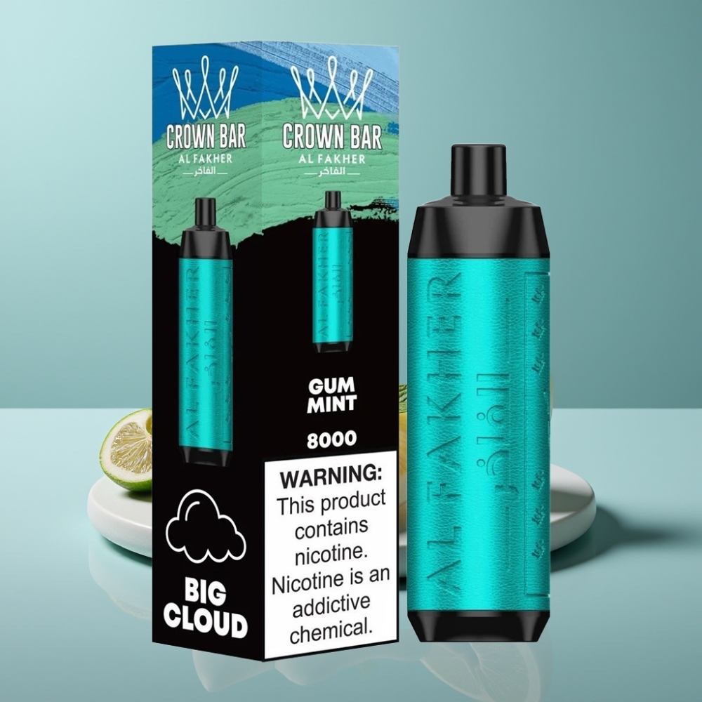 Al Fakher Crown Bar 8000 18ml Gum Mint Disposable Vape