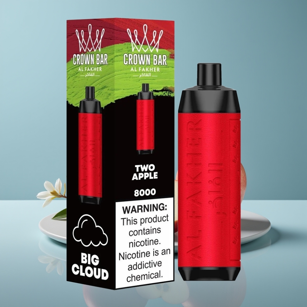 Al Fakher Crown Bar 8000 18ml Two Apple Disposable Vape