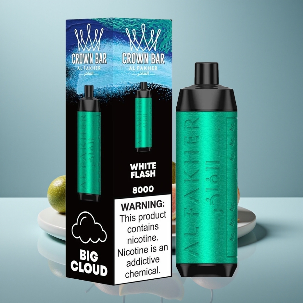 Al Fakher Crown Bar 8000 Puffs 18ml White Flash