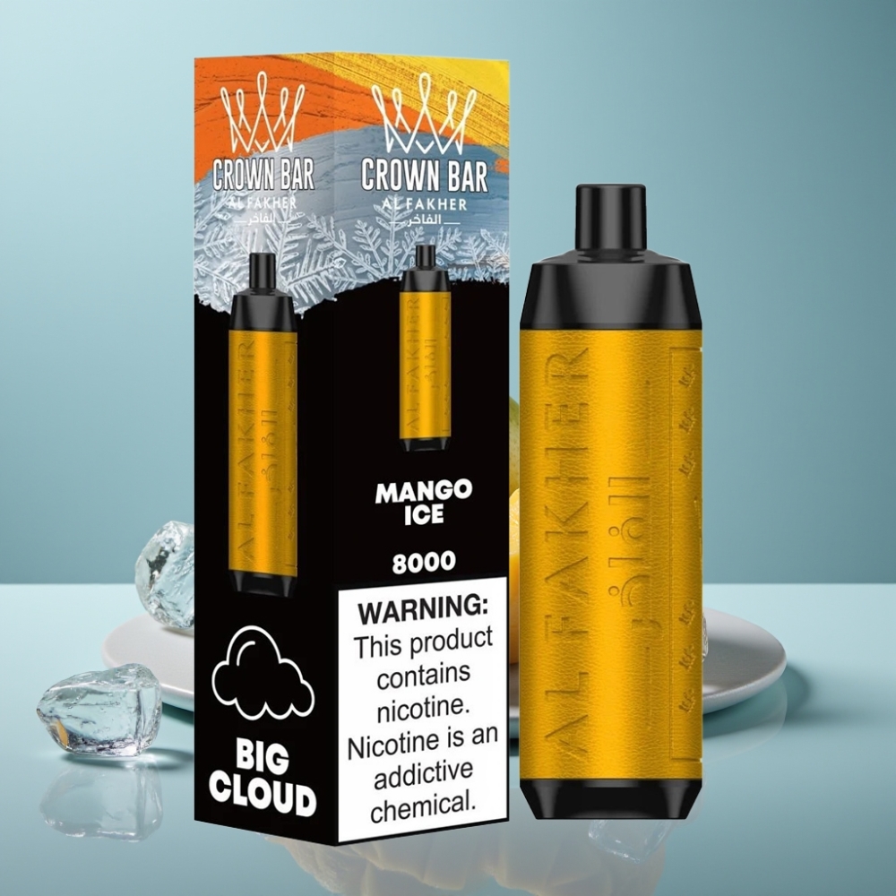 Al Fakher Crown Bar 8000 Puffs 5mg Mango Ice