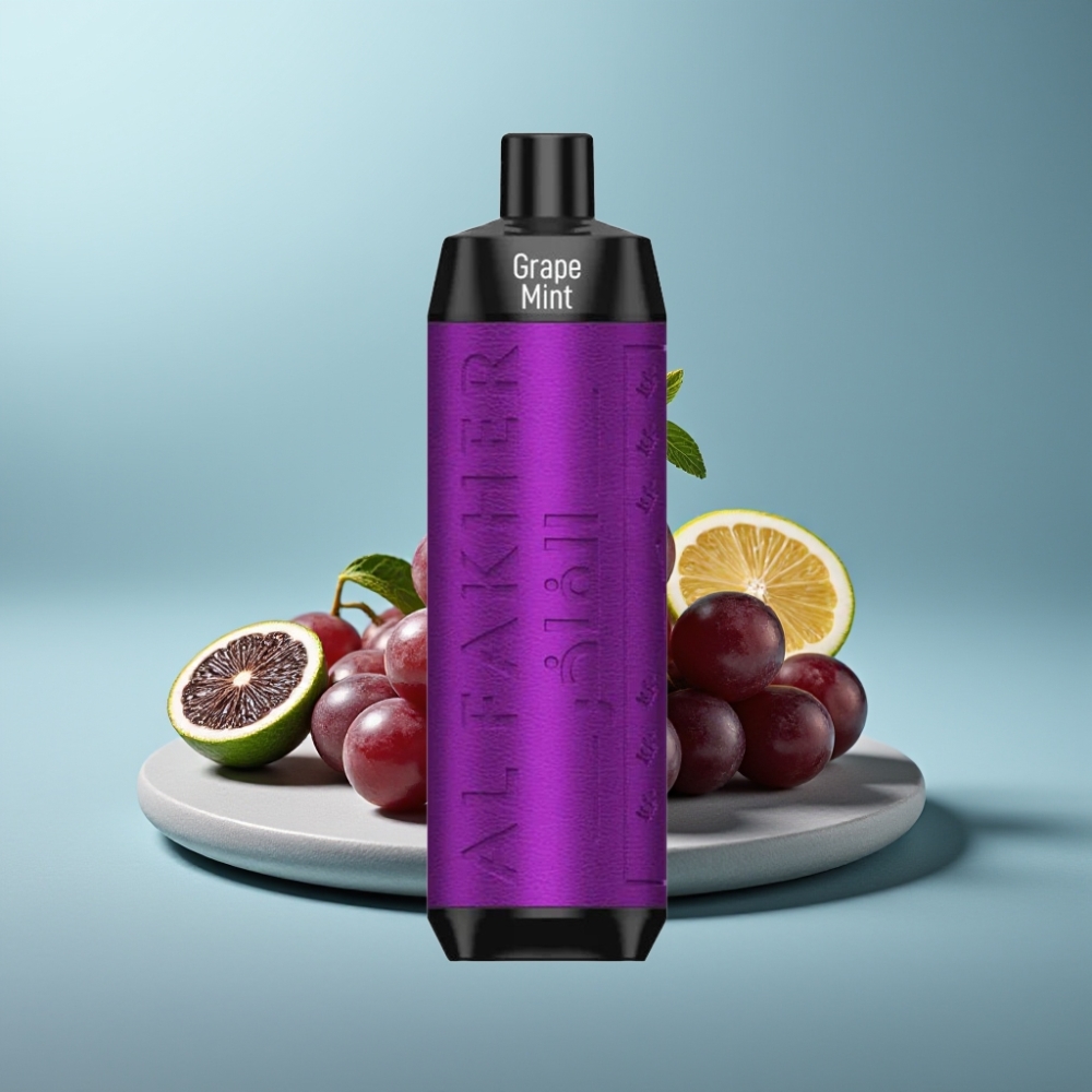 Al Fakher Crown Bar 8000 Puffs Grape Mint USB-C