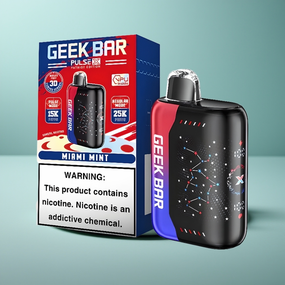 Geek Bar Pulse X 25000 Puffs 18mL Dual Mesh Coil Patriot Edition
