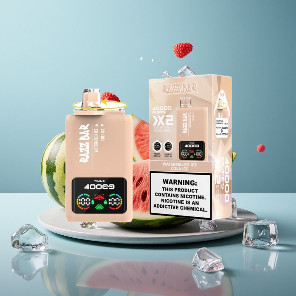 Razz Bar 40000 Puffs Power Screen WATERMELON ICE & COLA ICE