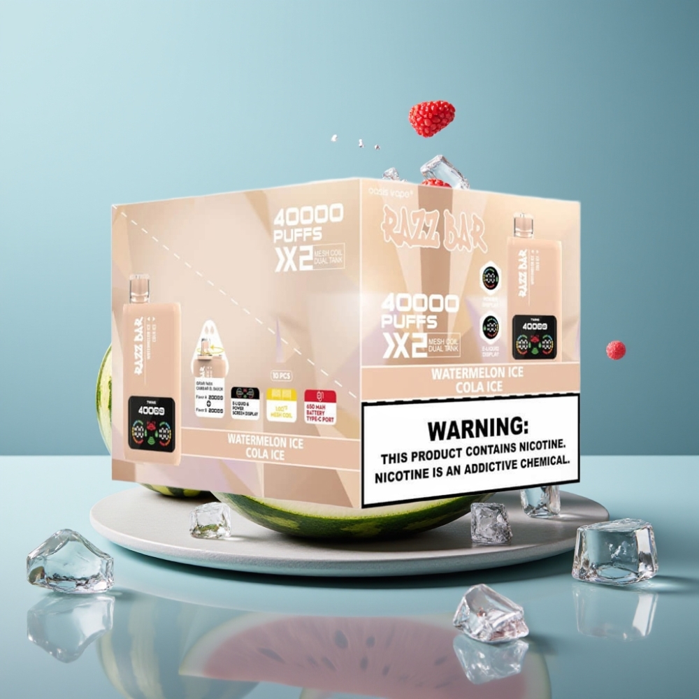 Razz Bar 40000 Puffs Power Screen WATERMELON ICE & COLA ICE
