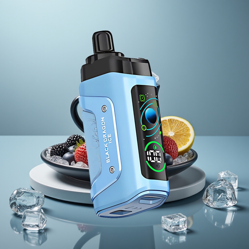 Razz Bar 45000 Puffs Adjustable Airflow Black Dragon Ice