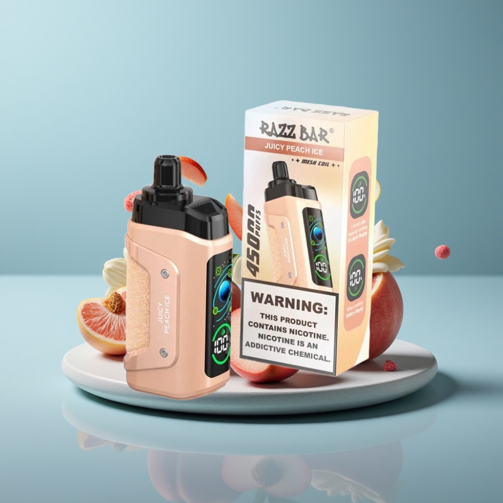 Razz Bar 45000 Puffs Mesh Coil Juicy Peach Ice