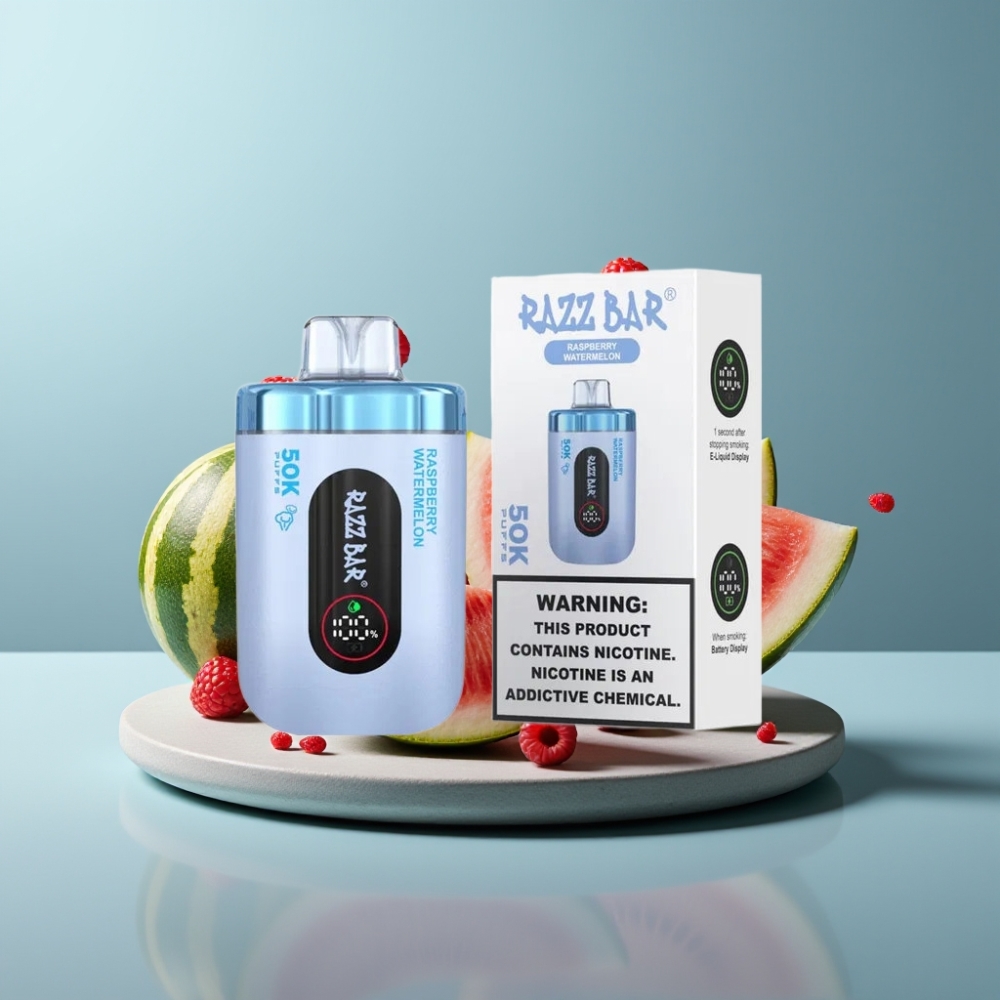 Razz Bar 50K Puffs 1.0 Ohm Raspberry Watermelon