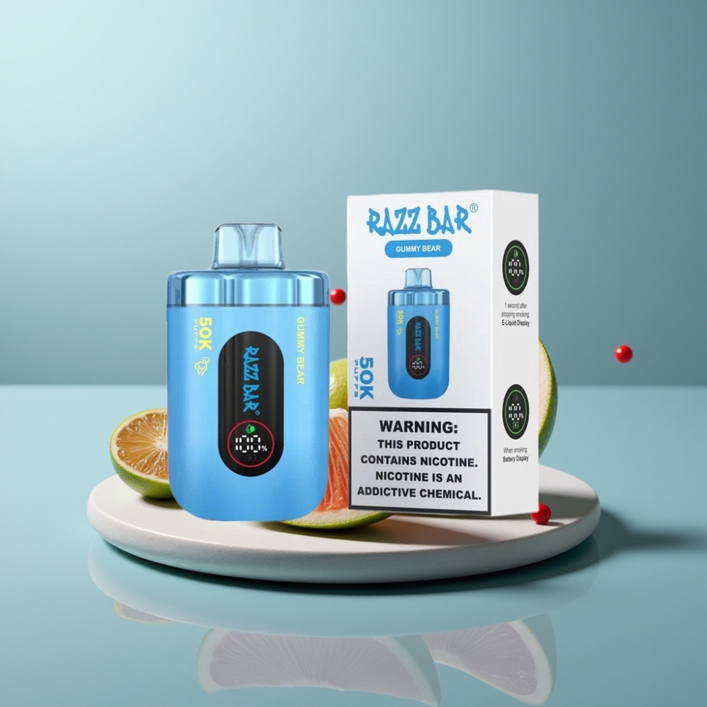 Razz Bar 50K Puffs 650 Mah Gummy Bear
