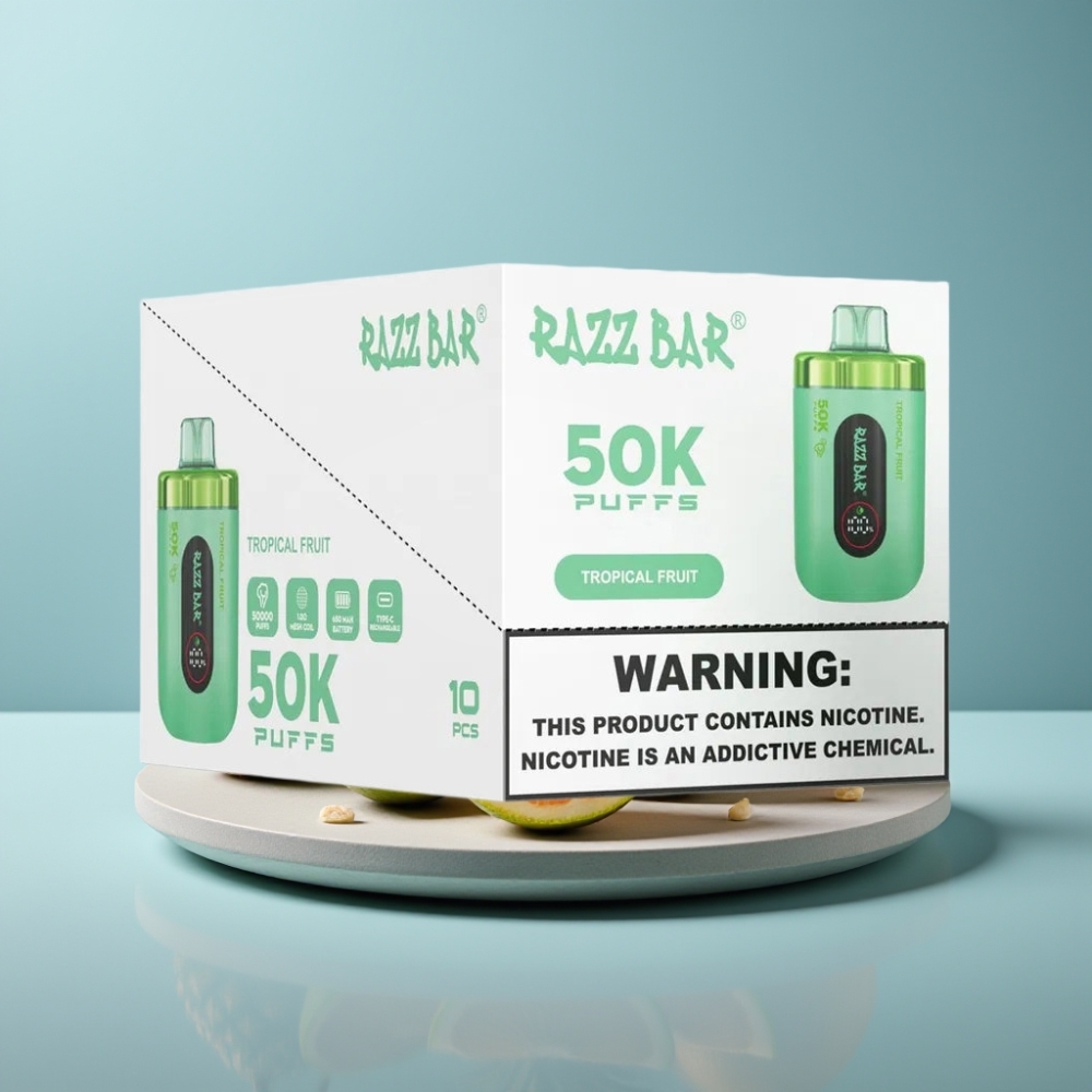 Razz Bar 50K Puffs 650mAh Disposable Vape Tropical Fruit