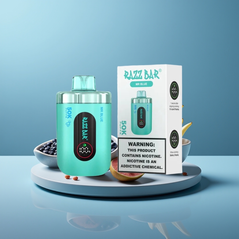 Razz Bar 50K Puffs 650mAh Mr Blue