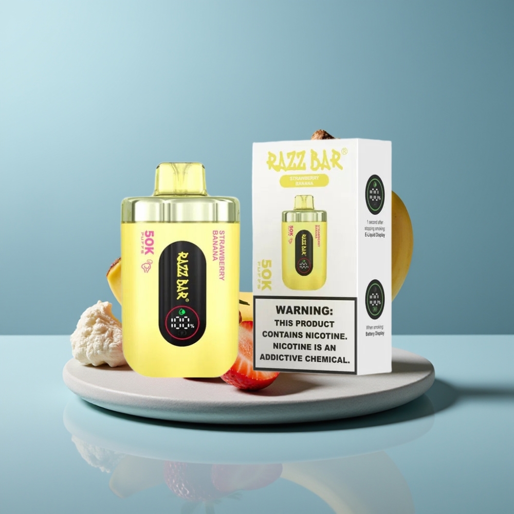 Razz Bar 50K Puffs Strawberry Banana Type-C Rechargeable