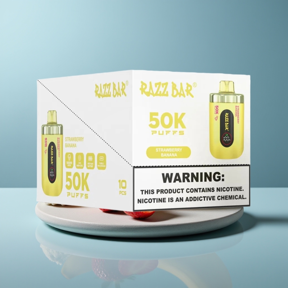 Razz Bar 50K Puffs Strawberry Banana Type-C Rechargeable