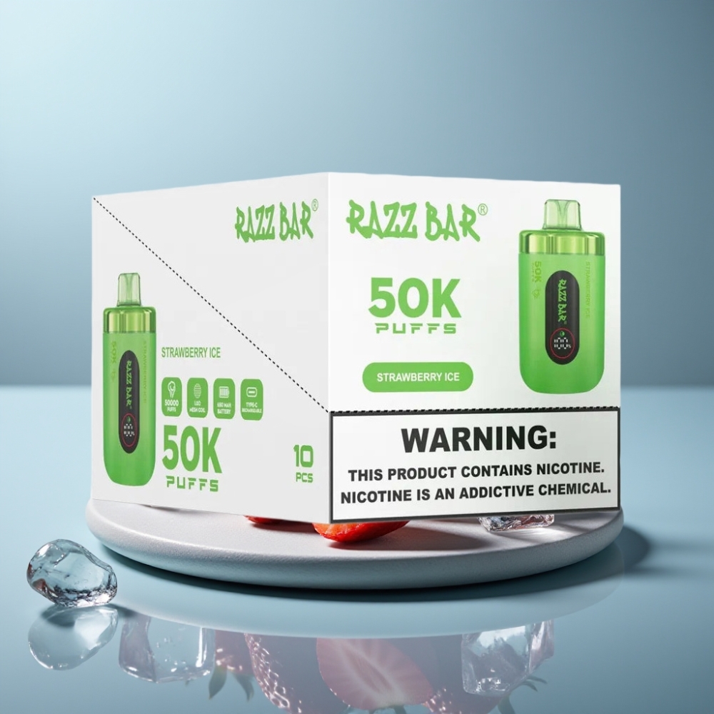Razz Bar 50K Puffs Type-C Strawberry Ice