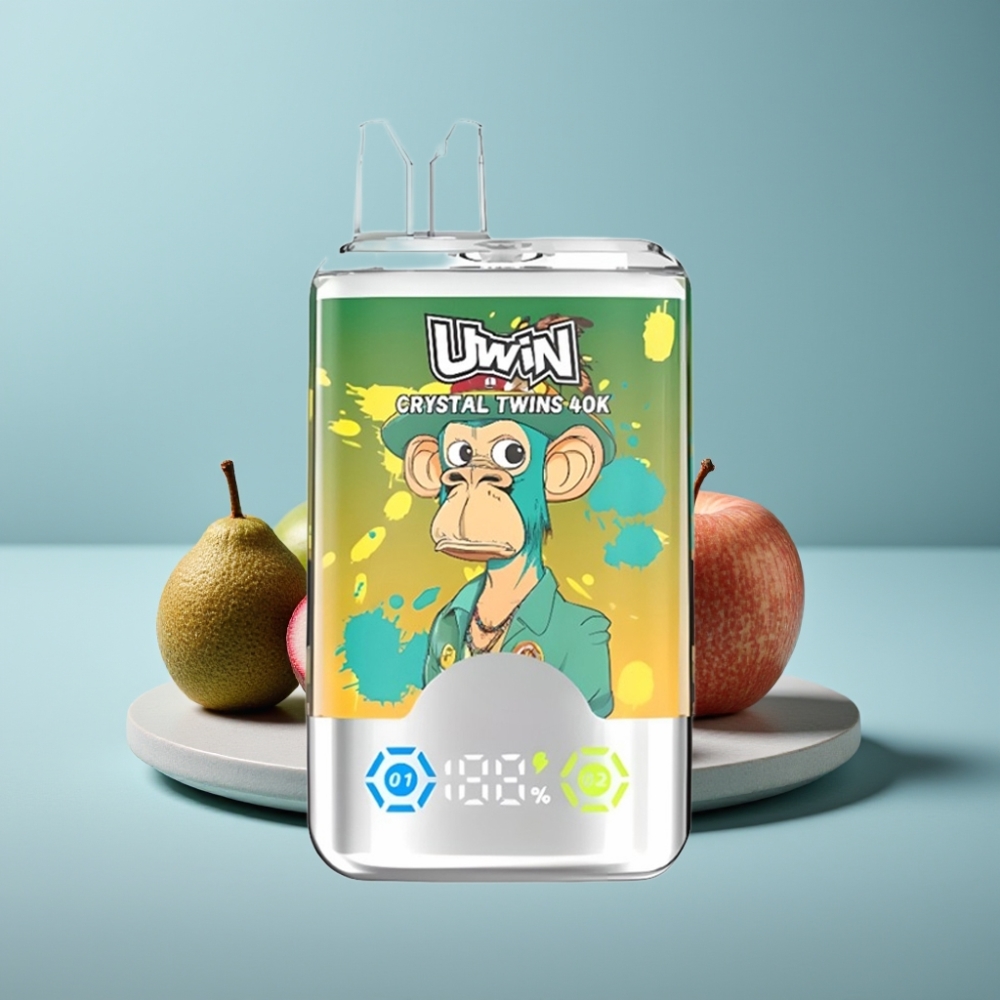 UWIN Crystal Twins 40000 Puffs Dual Flavor Kiwi Passion Fruit Guava Two Apple