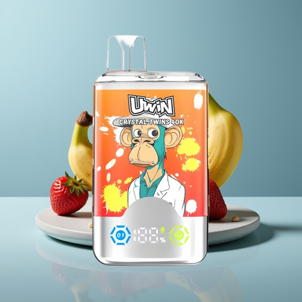 UWIN Crystal Twins 40000 Puffs Dual Flavor Strawberry Banana Love 66