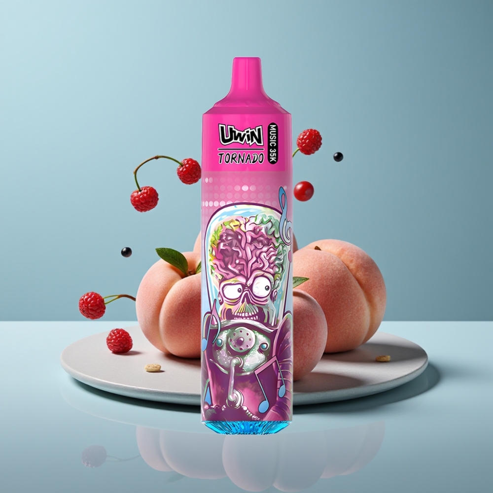 Uwin Tornado 35K Music 600mAh Peach Berry Music Disposable Vape