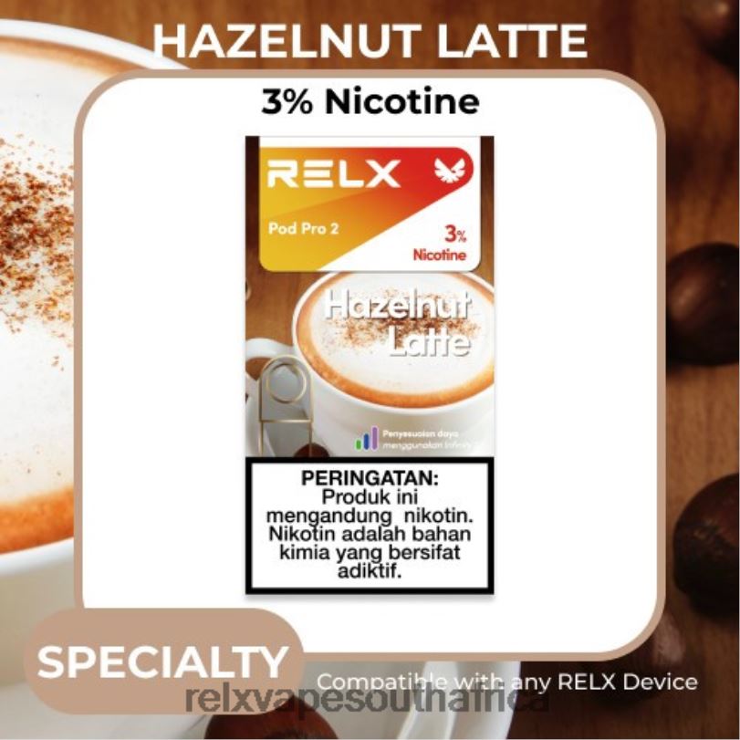 RELX Pod Pro 2 - 3 Pods - RELX Pods Flavors Hazelnut Latte Coffee XZJDL119
